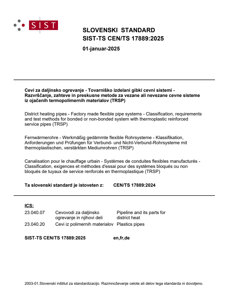 CEN/TS 17889:2024 TS CEN/TS 17889:2025 - Page 1 preview