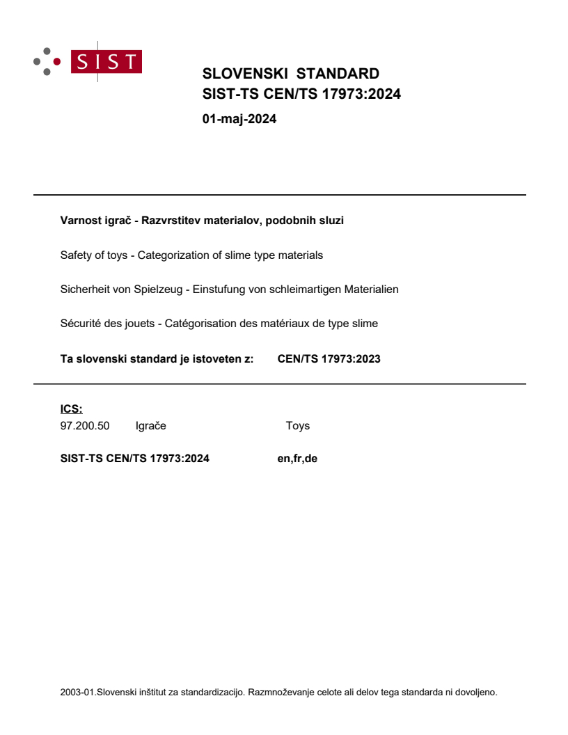 CEN/TS 17973:2023 TS CEN/TS 17973:2024 - BARVE - Page 1 preview