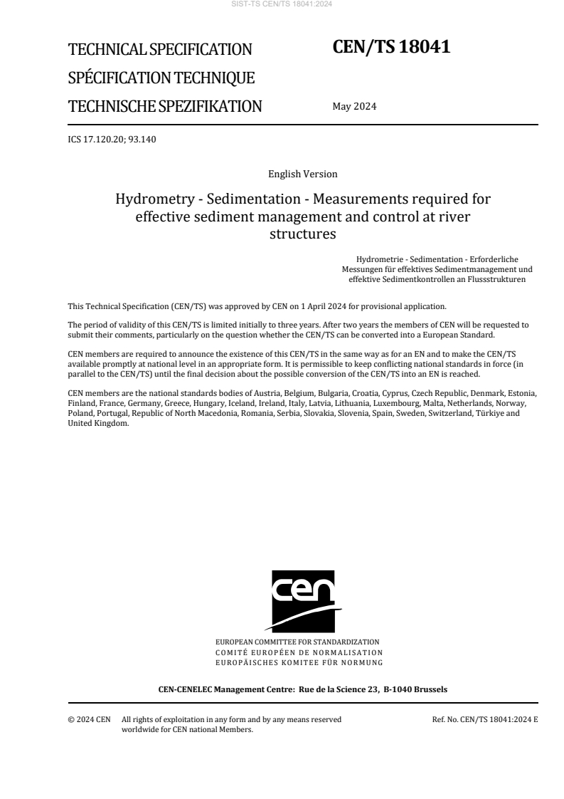 CEN/TS 18041:2024 TS CEN/TS 18041:2024 - BARVE - Page 3 preview