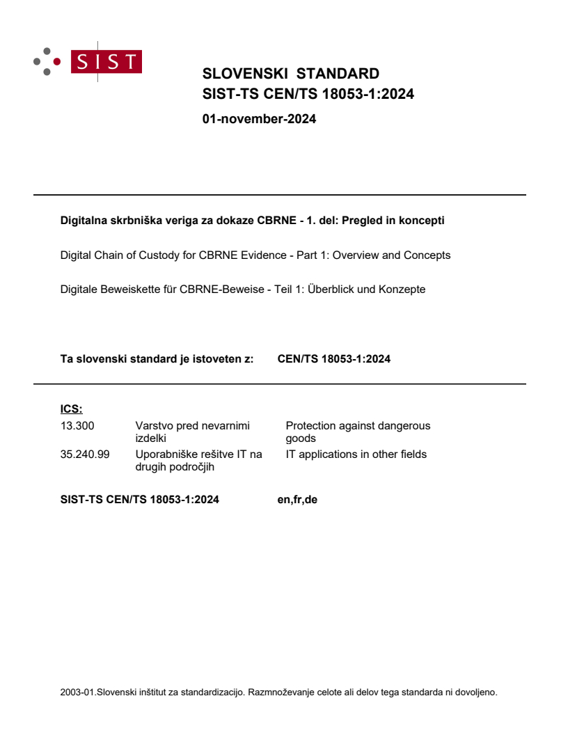 CEN/TS 18053-1:2024 TS CEN/TS 18053-1:2024 - BARVE - Page 1 preview