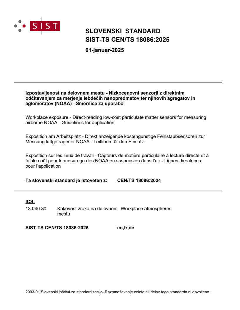 CEN/TS 18086:2024 TS CEN/TS 18086:2025 - Page 1 preview