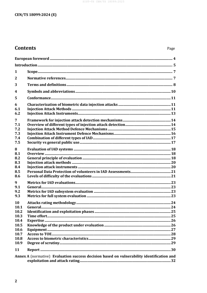 CEN/TS 18099:2024 TS CEN/TS 18099:2025 - BARVE - Page 4 preview