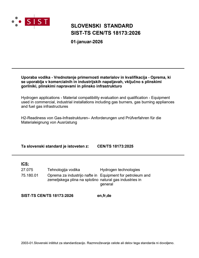 CEN/TS 18173:2025 TS CEN/TS 18173:2026