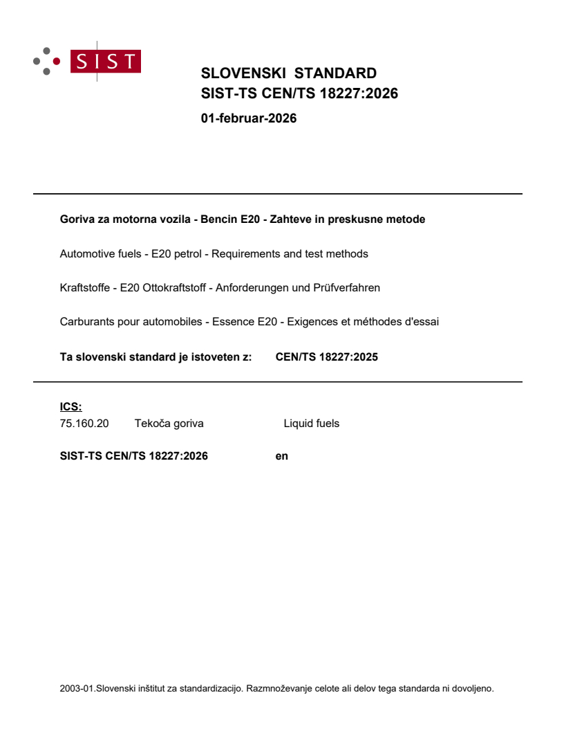 CEN/TS 18227:2025 TS CEN/TS 18227:2026