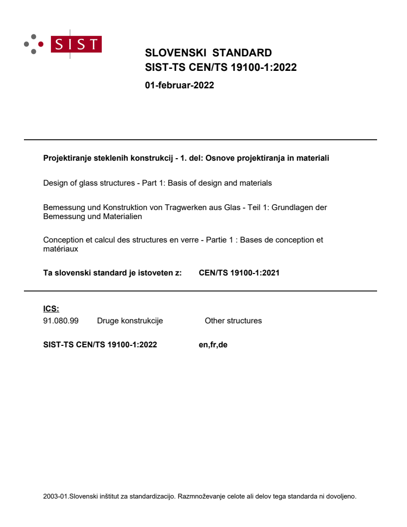 SIST-TS CEN/TS 19100-1:2022 SIST-TS CEN/TS 19100-1:2022 - Page 1 preview