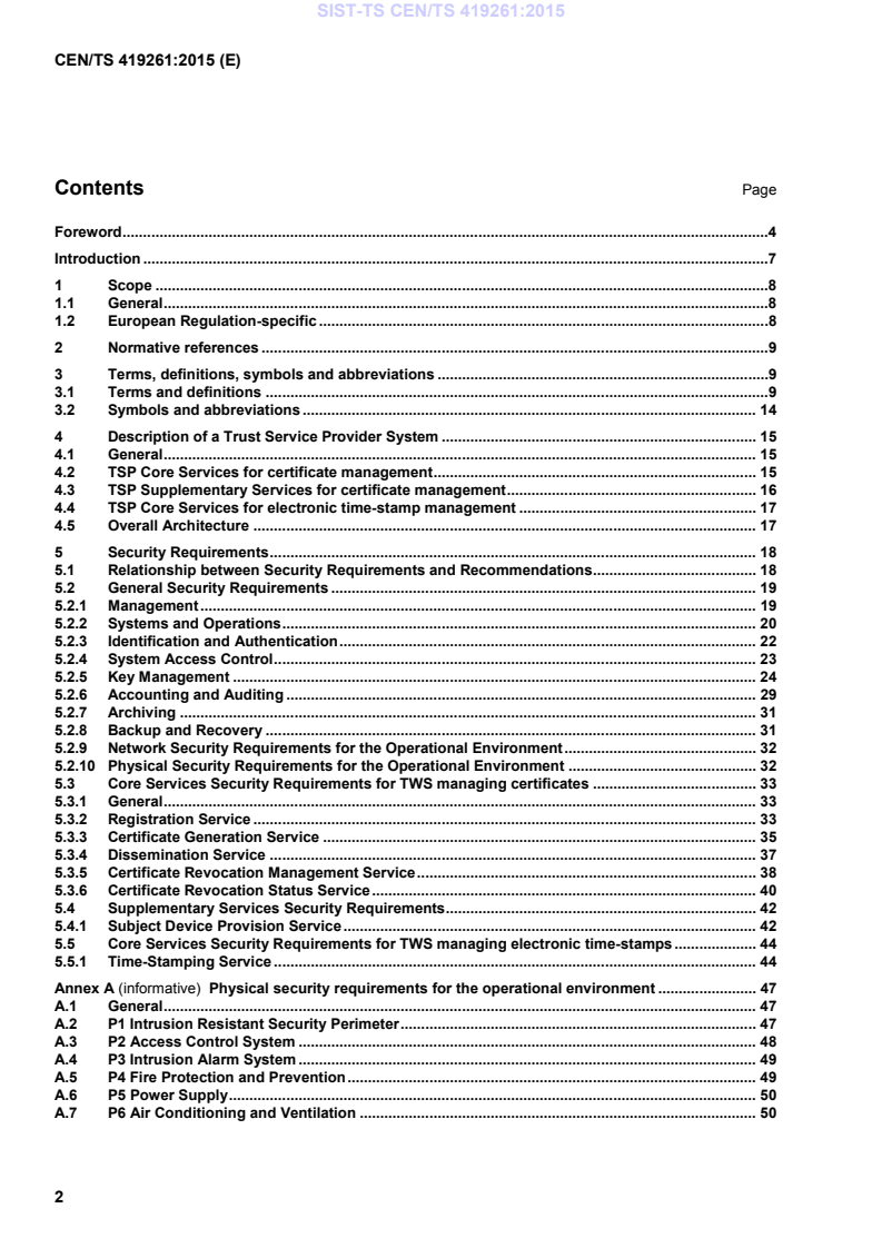 CEN/TS 419261:2015 TS CEN/TS 419261:2015 - BARVE - Page 4 preview