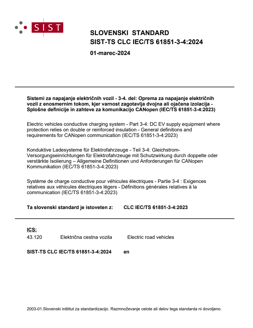 CLC IEC/TS 61851-3-4:2023 TS CLC IEC/TS 61851-3-4:2024 - BARVE - Page 1 preview