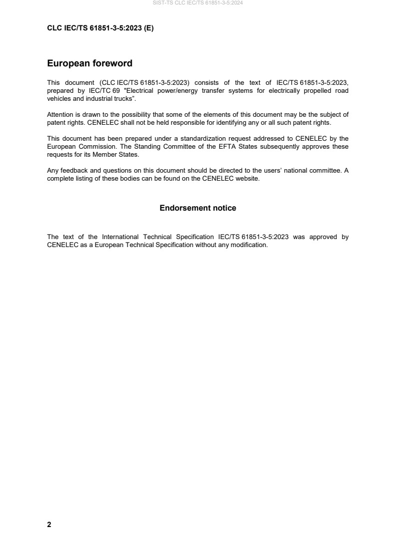 CLC IEC/TS 61851-3-5:2023 TS CLC IEC/TS 61851-3-5:2024 - Page 4 preview