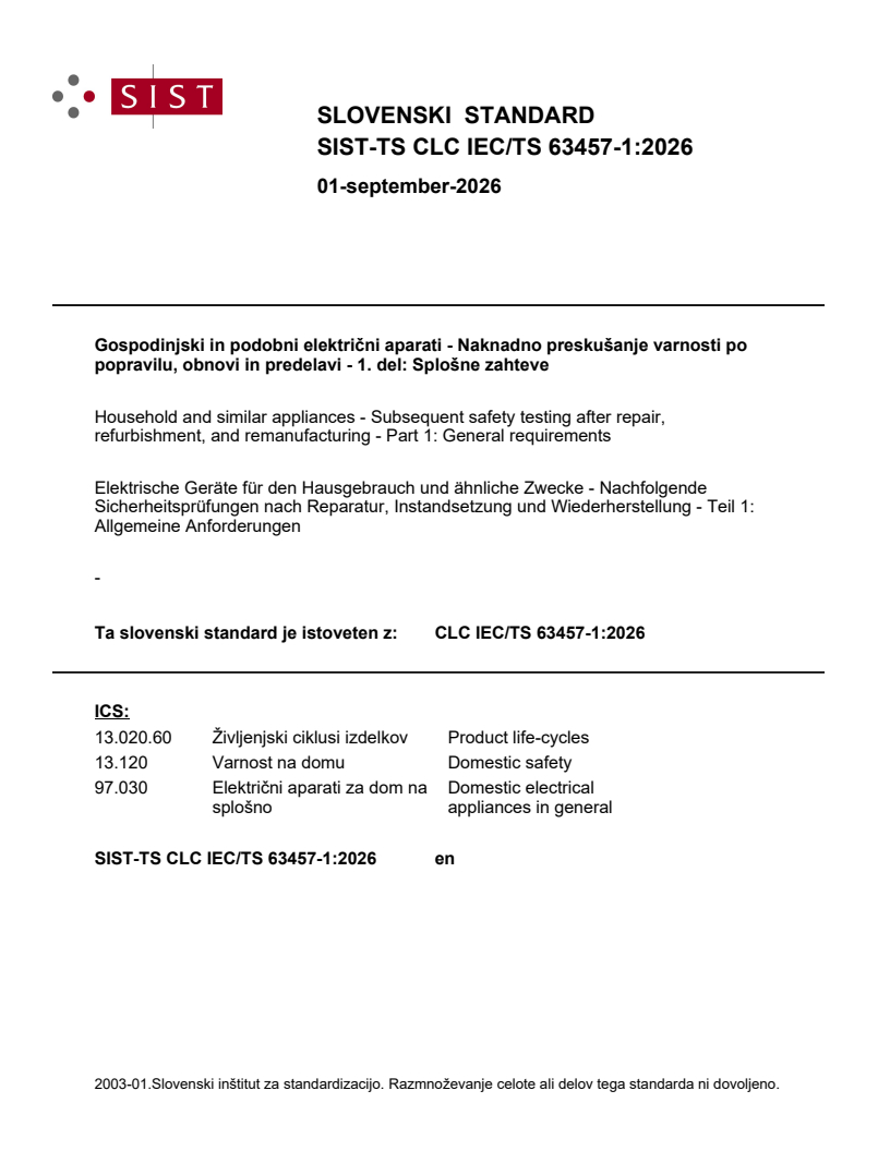 SIST-TS CLC IEC/TS 63457-1:2026 SIST-TS CLC IEC/TS 63457-1:2026 - Page 1 preview