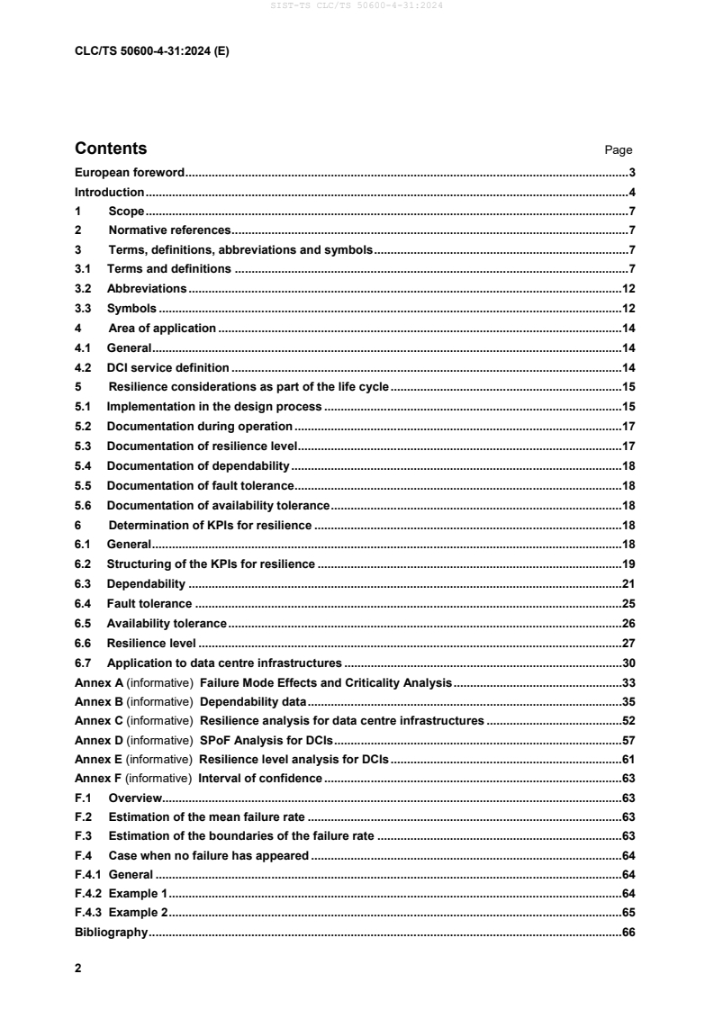 CLC/TS 50600-4-31:2024 TS CLC/TS 50600-4-31:2024 - Page 4 preview