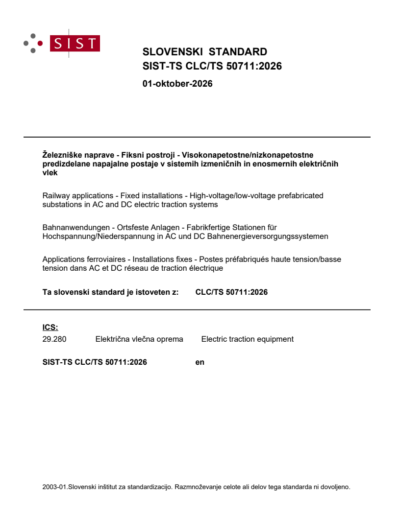 CLC/TS 50711:2026 TS CLC/TS 50711:2026 - BARVE - Page 1 preview