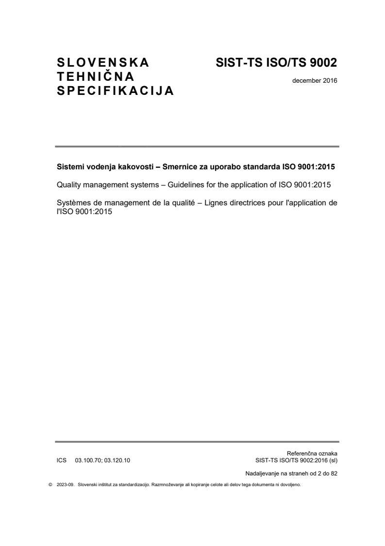 ISO/TS 9002:2016 TS ISO/TS 9002:2016 - Page 1 preview