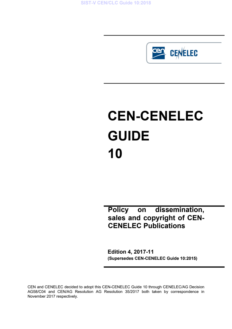 CEN/CLC Guide 10:2018 V CEN/CLC Guide 10:2018 - Page 3 preview
