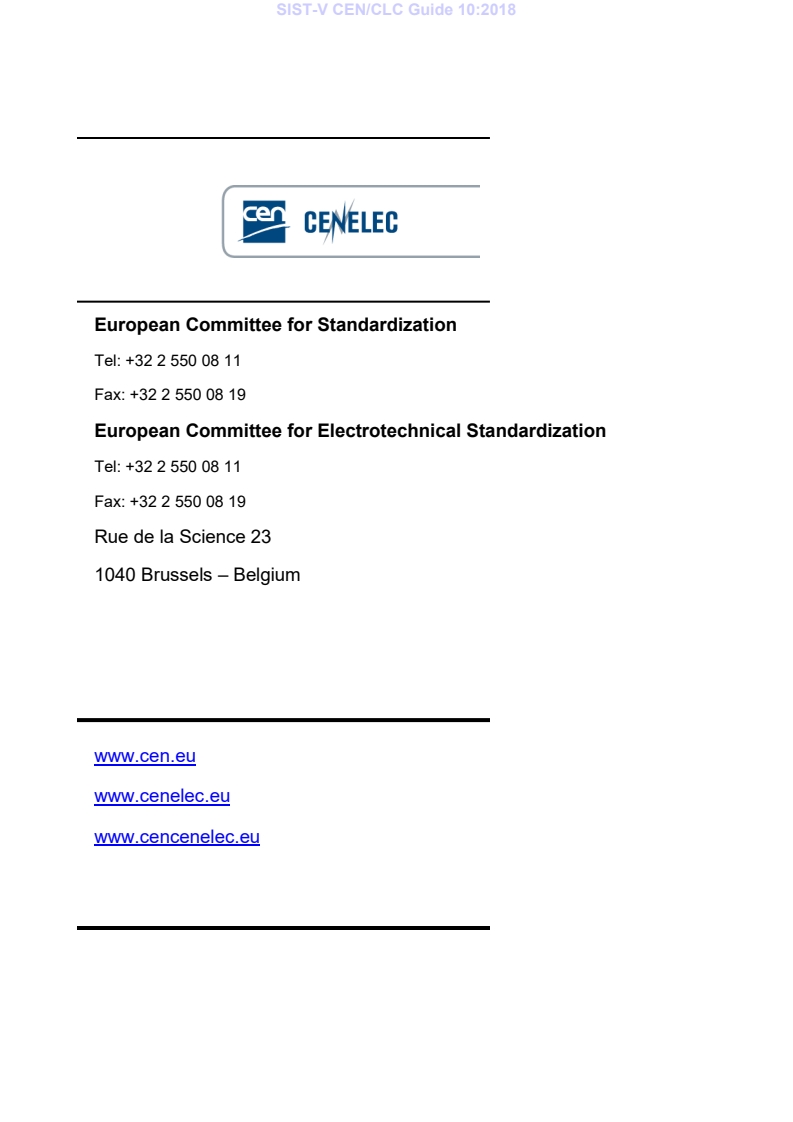 CEN/CLC Guide 10:2018 V CEN/CLC Guide 10:2018 - Page 4 preview