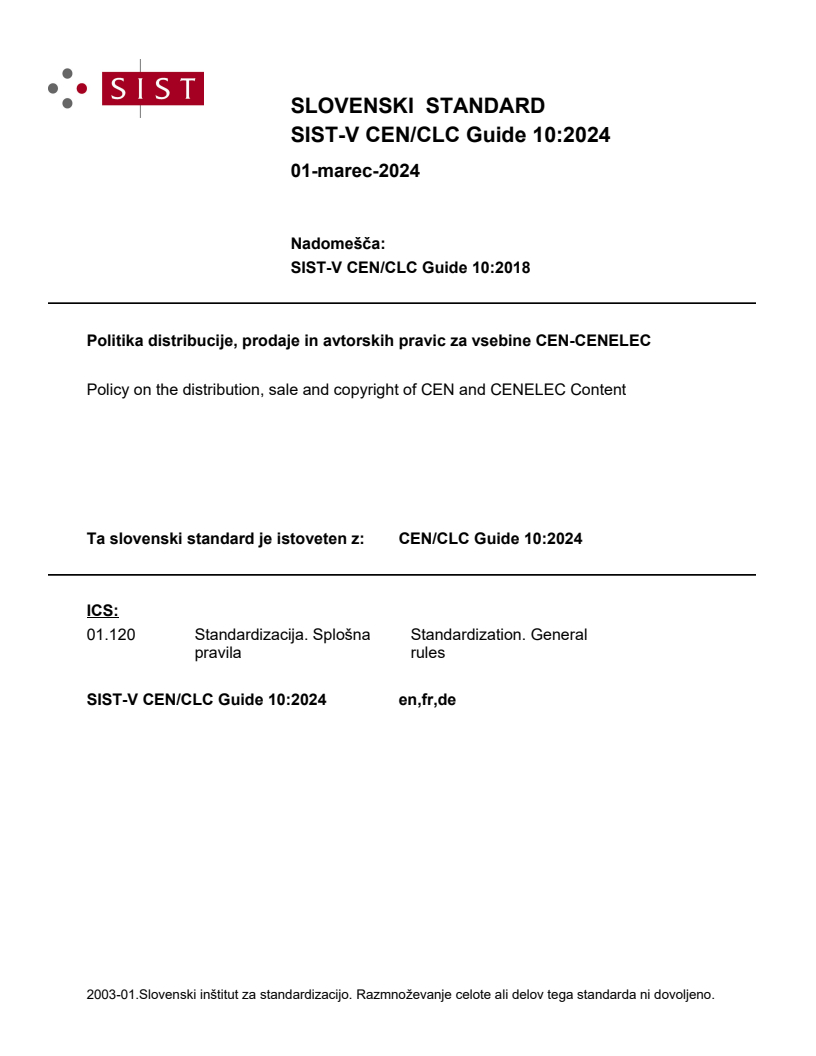 CEN/CLC Guide 10:2024 V CEN/CLC Guide 10:2024 - Page 1 preview