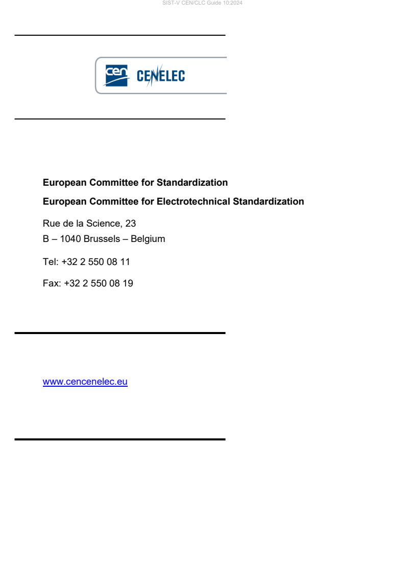 CEN/CLC Guide 10:2024 V CEN/CLC Guide 10:2024 - Page 4 preview