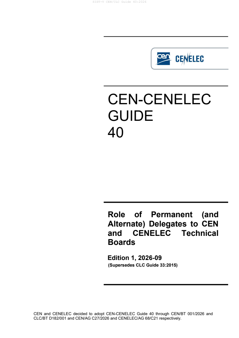 CEN/CLC Guide 40:2026 V CEN/CLC Guide 40:2026 - Page 3 preview