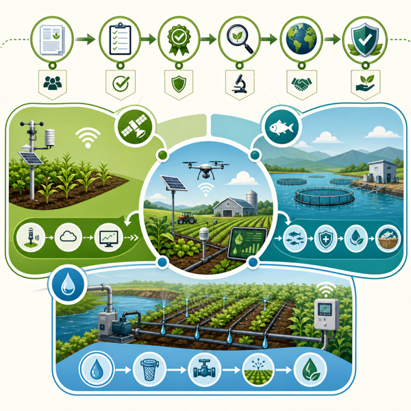 A Practical Guide to Key Agriculture Standards: Connectivity, Irrigation, and Sustainable Aquaculture
