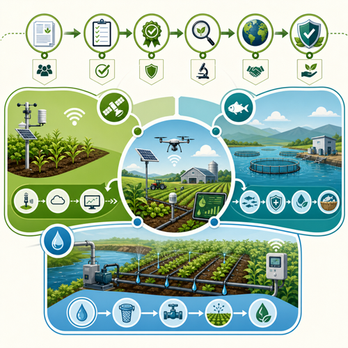 A Practical Guide to Key Agriculture Standards: Connectivity, Irrigation, and Sustainable Aquaculture